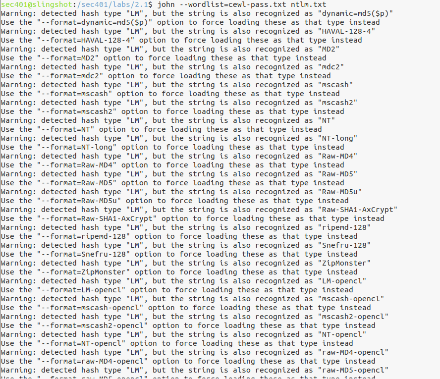 NTLM hash type ambiguity