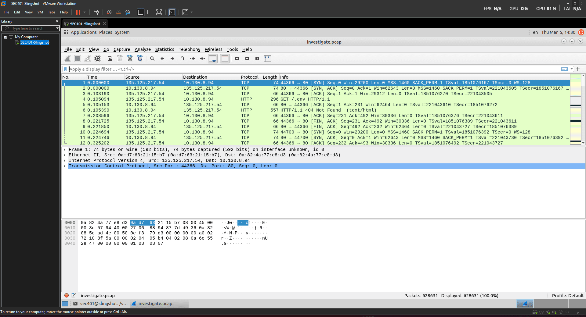 Wireshark Packet Analysis: Investigating a 628K-Packet Capture for Attack Patterns